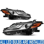 Black Pair Full Led Headlight W/ Bulb For Toyota Camry Hybrid Xle 2.5L 2018-2024 New. Price: $245.99.