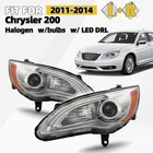 Pair Left+right Halogen Headlights For 2011-2014 Chrysler 200 With Bulb Chrome New. Price: $209.99.