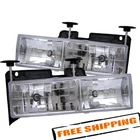 Spyder 5012388 Crystal Headlights For 1988-1999 Chevy C/k Series 1500/2500/TAHOE New. Price: $130.03.