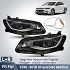 Upgrade Halogen Headlights W/ Sequential Signal Pair For 2016-2018 Chevy Malibu New. Price: $285.00.