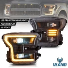 Vland Led Black Headlights Fit Ford F150 2015-2017 Drl W/startup Animation New. Price: $559.99.