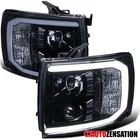 Led Tube Projector Headlights Fit 2007-2014 Chevy Silverado 1500 2500HD Smoke New. Price: $212.79.