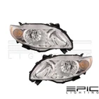 Fits 2009-10 Toyota Corolla Headlights Headlamps Pair Left Right Set New. Price: $135.02.