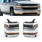 Pair Headlights For Chevy Silverado 1500 2016-2018 Hid/xenon W/ Led Drl New. Price: $154.64.