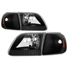 Ford F-150 97-03 Headlights Driver & Passenger Side Black Euro New. Price: $96.48.