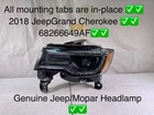 2018 Jeep Grand Cherokee Driver Left Xenon Hid Non-afs Headlight 68266649AF Oem Used. Price: $391.99.