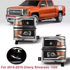 2014-2015 For Chevy Silverado Chrome Projector Headlights Led Drl Front Lamp L+r New. Price: $296.99.