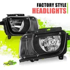Factory Style Halogen Headlight Lamps For Chevy Camaro 10-13 Black Clear Pair New. Price: $92.88.