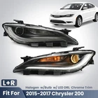 Halogen Headlight For 2015-2017 Chrysler 200 W/led Drl W/bulb Chrome Right+left New. Price: $174.99.