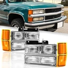 Headlights For 1994-1998 Chevy Silverado Obs C/k 1500 2500 3500 W/ Bumper Lamp New. Price: $64.99.