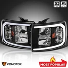 Fits 2007-2013 Chevy Silverado 1500 2500HD 3500HD Led Strip Headlights Black New. Price: $140.42.