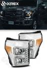 Alpharex Chrome Projector Headlights 2011-2016 Ford F-250/350/450/550 New. Price: $395.00.