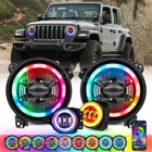Aaiwa 9" Rgb Halo Led Headlights Fog Fit Jeep Wrangler Jl Gladiator 18-25 New. Price: $179.99.