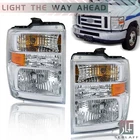Ford E150 E250 E350 E450 2008-14 2PCS Superduty Halogen Headlight Lamp Pair New. Price: $85.09.