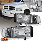 For 94-02 Dodge Ram 1500-3500 Chrome Housing Headlight Clear Corner Signal Lamps New. Price: $53.88.