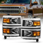 Headlights For 2014-2015 Chevy Silverado 1500 Pickup Chrome Headlamps Lh+rh Pair New. Price: $104.99.