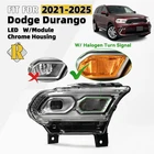 For 2021-2025 Dodge Durango Led Headlight W/halogen Turn Signal Chrome Right New. Price: $149.99.