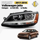 Halogen For 2017-2018 Volkswagen Jetta Sedan Driver Headlight W/led Drl Lh New. Price: $123.90.