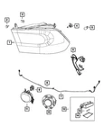 Genuine Mopar Headlamp Park And Turn Left 68276123AC New. Price: $624.45.