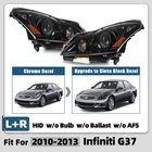 Hid Headlight For 2010-2013 Infiniti G37/2011-2012 G25 Sedan Black W/o Afs Pair New. Price: $303.99.