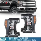 2017 2018 2019 Ford F-250 F-350 F-450 F550 Super Duty Black Headlights Pair New. Price: $225.99.