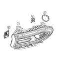 Genuine Mopar Headlamp Right 68546772AC New. Price: $869.31.