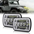 Braveway 5X7 7X6 Led Headlights Chips High/low Beam With Halo Angel Eyes Whit... New. Price: $60.25.