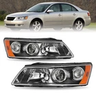 For 2006-2008 Hyundai Sonata Halogen Black Amber Headlights Assembly Pair 06-08 New. Price: $89.32.