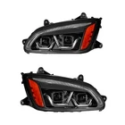Pair Fit For Kenworth T660 08-18 Led Bar +turn Signal Chrome Projector Headlight New. Price: $269.94.