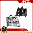 Headlight Assembly Set For 2007-2014 Chevrolet Tahoe Halogen Chrome Housing New. Price: $79.99.