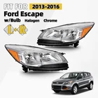 2013-2016 Ford Escape Halogen Headlight Chrome With Bulb Left+right Pair New. Price: $160.00.