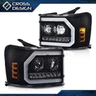 Fit For 2007-14 Gmc Sierra 1500 2500HD 3500HD Led Drl Tube Projector Headlights New. Price: $222.88.