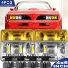 4PCS For 1977-1981 Pontia Firebird Trans 4X6" Led Headlights Hi/lo Beam Drl New. Price: $105.99.