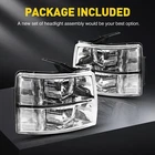 For 2007-2014 Chevy Silverado Chrome Housing Clear Corner Headlight Lamp Pair New. Price: $79.49.
