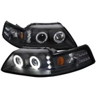 Fits 99-04 Ford Mustang Halo Led Projector Headlight With Clear Lens New. Price: $151.43.