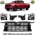 Front Grille Assembly Black & Headlights Kit For 2022-2025 Chevy Silverado 1500 New. Price: $678.41.