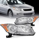 Eccpp Headlights Assembly For Honda Accord 2.4L 3.5L 2008-2012 Pair Chrome Amber New. Price: $95.99.