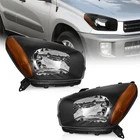 Pair Headlights Assembly Black For 2001-2003 Toyota RAV4 Halogen Headlamps New. Price: $86.99.