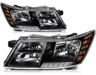 Black Housing Front L+r Headlights Assembly For 2009 - 2017 2018 Dodge Journey New. Price: $83.19.