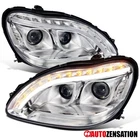 Fits 1998-2006 Mercedes Benz W220 S-class Led Signal Strip Projector Headlights New. Price: $314.99.