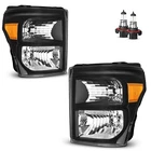 Pair Headlights 2011-2016 Ford F250 F350 F450 F550 Super Duty Black W/bulbs New. Price: $120.98.