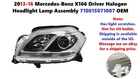 2013-16 Mercedes-benz X166 Driver Halogen Headlight Lamp Gl-class 710815071007 New. Price: $425.00.