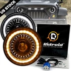 Ridroid 7"INCH Halo Led Headlights Drl Projector For Jeep Wrangler Jk Tj 97-21 New. Price: $80.99.