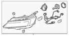 Genuine Gm Passenger Side Headlamp Assembly 19434731 New. Price: $1068.56.