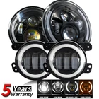 For Jeep CJ7 1976-1986 4X Led Headlights Combo Hi/lo Beam Fog New. Price: $149.99.