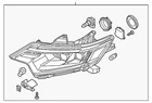 Genuine Mitsubishi Headlamp Assembly 8301D250 New. Price: $2103.21.