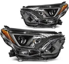 Black Housing Headlights Assembly For Toyota RAV4 2016-2018 Halogen Type Pair New. Price: $161.88.