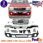 Front Bumper Chrome + Brackets Grille Kit For 2003-2006 Gmc Sierra 1500 New. Price: $755.33.