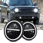 For 2008-2016 Jeep Patriot Pair 7" Round Seal Led Headlights Drl Projector New. Price: $69.99.