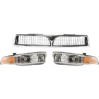 3PC Chrome And Black Plastic For 99-2001 Mitsubishi Galant Headlight & Grille New. Price: $279.90.